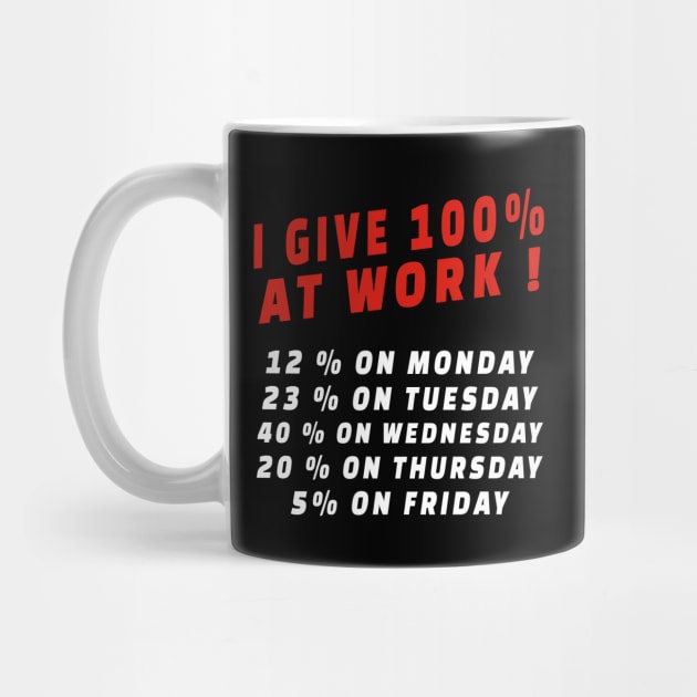 I give 100% at work funny worker quotes by RetroZin